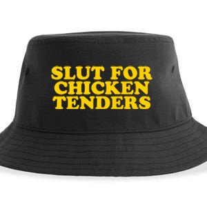 Slut For Chicken Tenders Funny Gag Gift Sustainable Bucket Hat