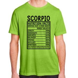 Scorpio Facts Cool Gift Funny Scorpio Birthday Zodiac Humor Cute Gift Adult ChromaSoft Performance T-Shirt