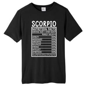 Scorpio Facts Cool Gift Funny Scorpio Birthday Zodiac Humor Cute Gift Tall Fusion ChromaSoft Performance T-Shirt