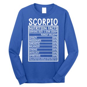 Scorpio Facts Cool Gift Funny Scorpio Birthday Zodiac Humor Cute Gift Long Sleeve Shirt