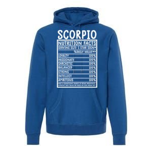 Scorpio Facts Cool Gift Funny Scorpio Birthday Zodiac Humor Cute Gift Premium Hoodie