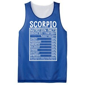 Scorpio Facts Cool Gift Funny Scorpio Birthday Zodiac Humor Cute Gift Mesh Reversible Basketball Jersey Tank