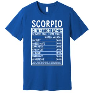 Scorpio Facts Cool Gift Funny Scorpio Birthday Zodiac Humor Cute Gift Premium T-Shirt