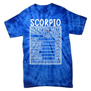 Scorpio Facts Cool Gift Funny Scorpio Birthday Zodiac Humor Cute Gift Tie-Dye T-Shirt