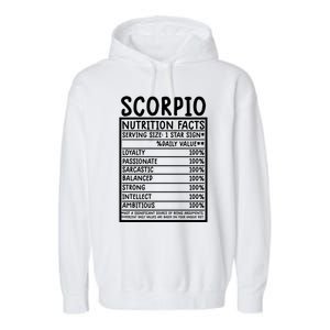 Scorpio Facts Cool Gift Funny Scorpio Birthday Zodiac Humor Cute Gift Garment-Dyed Fleece Hoodie