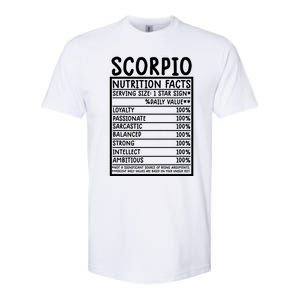 Scorpio Facts Cool Gift Funny Scorpio Birthday Zodiac Humor Cute Gift Softstyle CVC T-Shirt