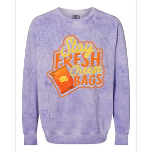 Stay Fresh Cheese Bags Dairy Cream Cheese And Parmesan Colorblast Crewneck Sweatshirt