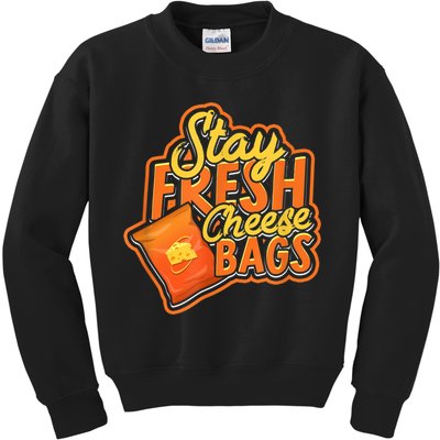 Stay Fresh Cheese Bags Dairy Cream Cheese And Parmesan Kids Sweatshirt