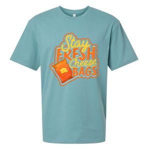 Stay Fresh Cheese Bags Dairy Cream Cheese And Parmesan Sueded Cloud Jersey T-Shirt