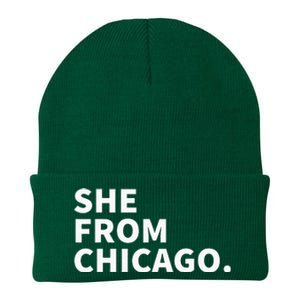 She From Chicago Knit Cap Winter Beanie