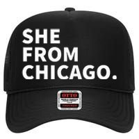 She From Chicago High Crown Mesh Back Trucker Hat