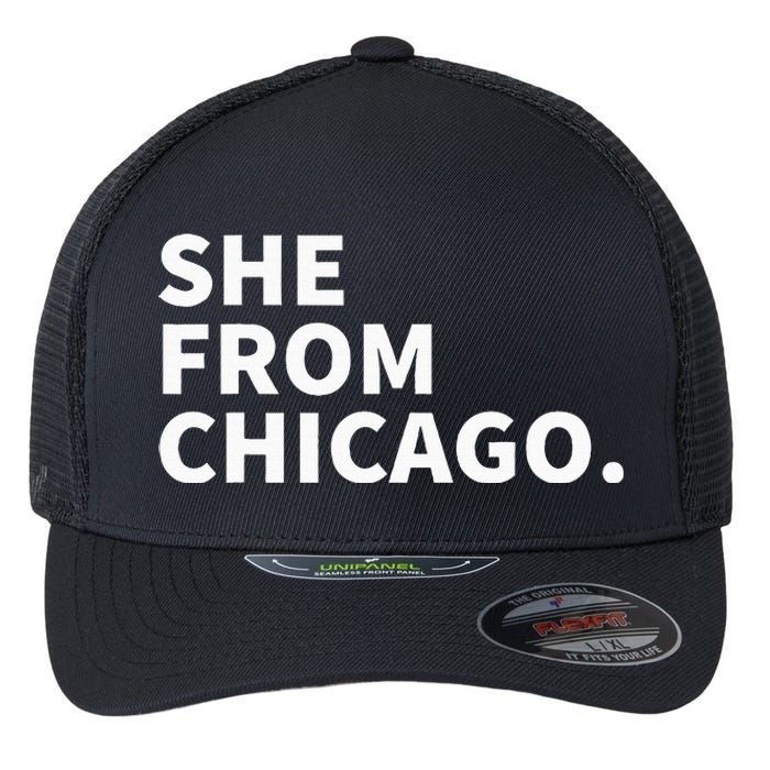 She From Chicago Flexfit Unipanel Trucker Cap