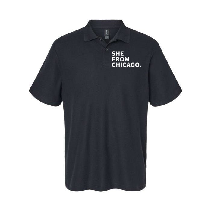 She From Chicago Softstyle Adult Sport Polo