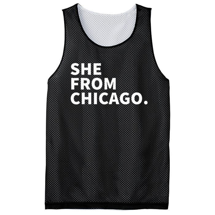 She From Chicago Mesh Reversible Basketball Jersey Tank