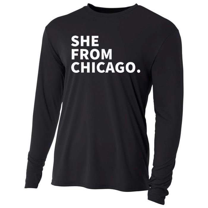 She From Chicago Cooling Performance Long Sleeve Crew