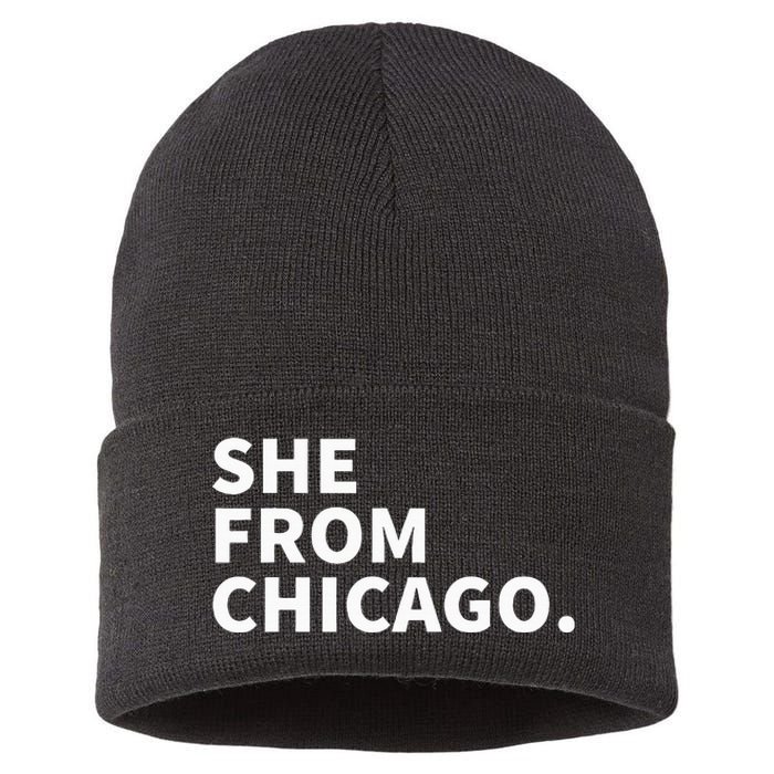 She From Chicago Sustainable Knit Beanie