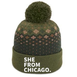 She From Chicago The Baniff Cuffed Pom Beanie