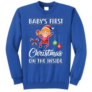 S First Christmas On The Inside Pregnancy Announcet Cute Gift Sweatshirt