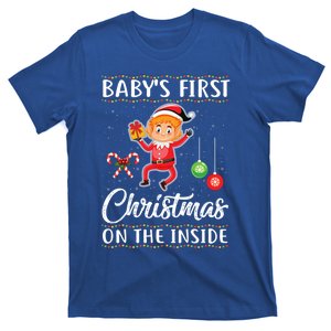 S First Christmas On The Inside Pregnancy Announcet Cute Gift T-Shirt