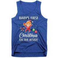 S First Christmas On The Inside Pregnancy Announcet Cute Gift Tank Top