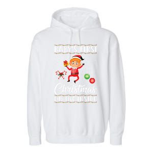 S First Christmas On The Inside Pregnancy Announcet Cute Gift Garment-Dyed Fleece Hoodie