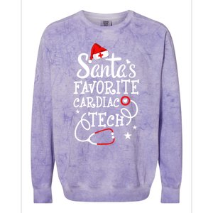 Santa's Favorite Cardiac Tech Christmas Cardiovascular Tech Gift Colorblast Crewneck Sweatshirt