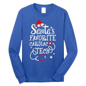 Santa's Favorite Cardiac Tech Christmas Cardiovascular Tech Gift Long Sleeve Shirt