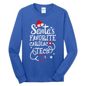 Santa's Favorite Cardiac Tech Christmas Cardiovascular Tech Gift Tall Long Sleeve T-Shirt