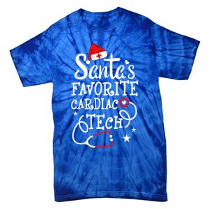 Santa's Favorite Cardiac Tech Christmas Cardiovascular Tech Gift Tie-Dye T-Shirt