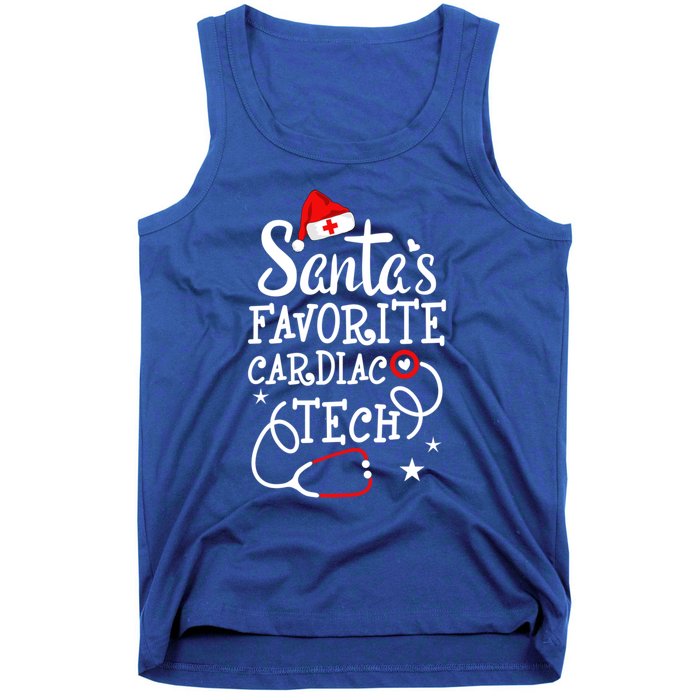 Santa's Favorite Cardiac Tech Christmas Cardiovascular Tech Gift Tank Top