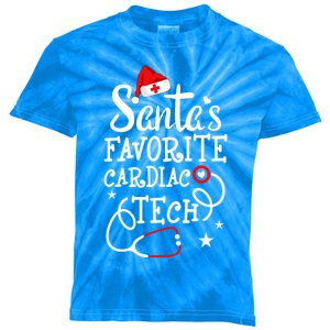 Santa's Favorite Cardiac Tech Christmas Cardiovascular Tech Gift Kids Tie-Dye T-Shirt