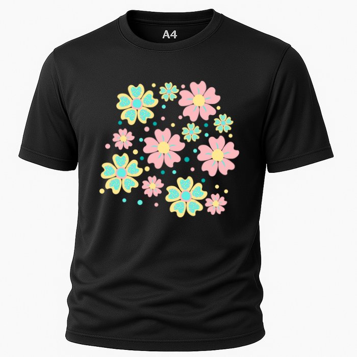 Spring Flower Cute Gift Cooling Performance Crew T-Shirt