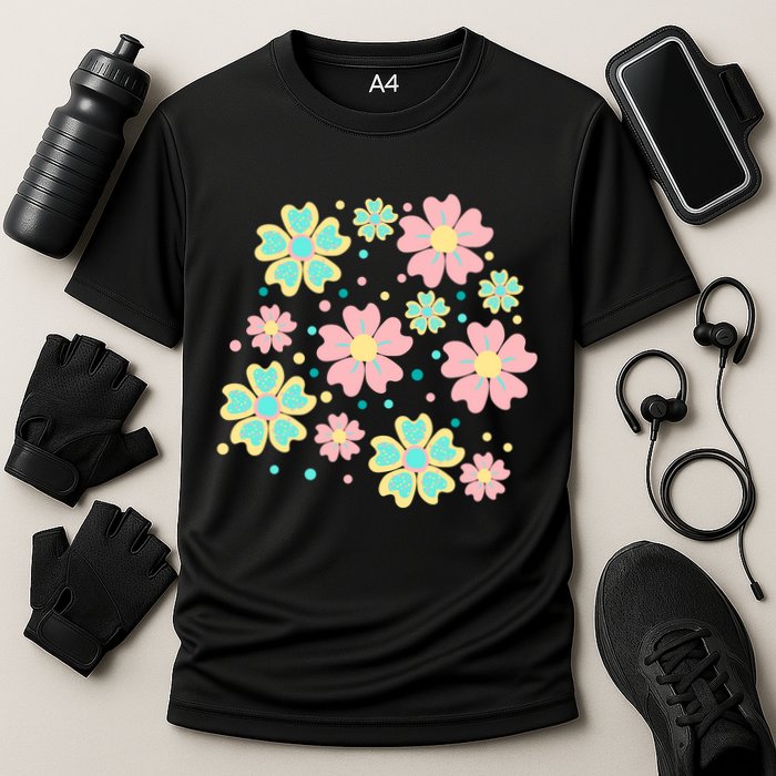 Spring Flower Cute Gift Cooling Performance Crew T-Shirt