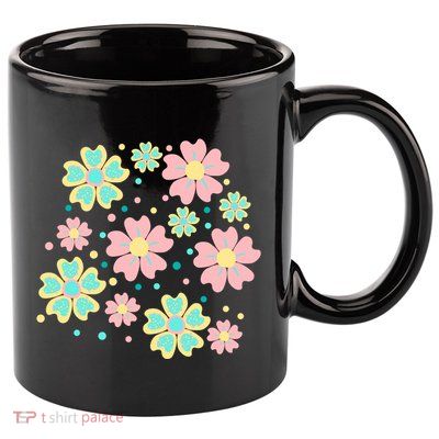 Spring Flower Cute Gift 11oz C Handle Ceramic Mug