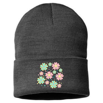 Spring Flower Cute Gift Sustainable Knit Beanie