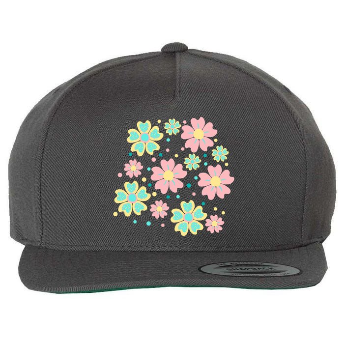 Spring Flower Cute Gift Wool Snapback Cap