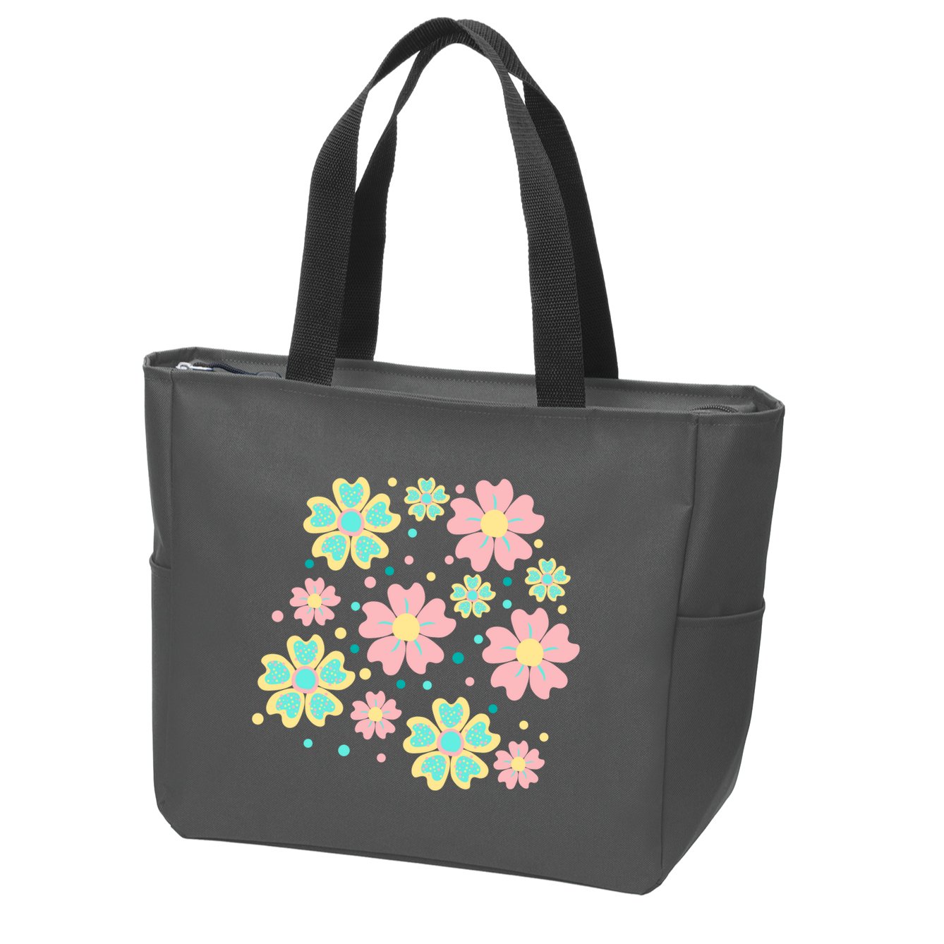 Spring Flower Cute Gift Zip Tote Bag