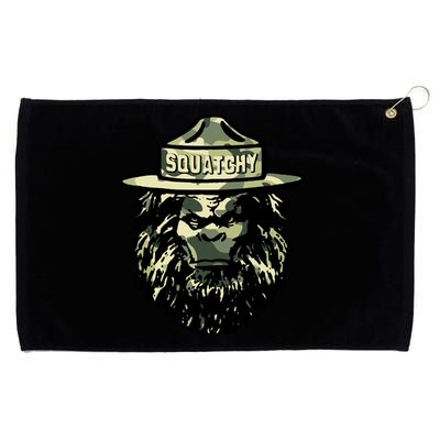 Squatchy Funny Camping Vintage Smokey The Bigfoot Bear Keep Grommeted Golf Towel