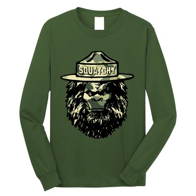 Squatchy Funny Camping Vintage Smokey The Bigfoot Bear Keep Long Sleeve Shirt