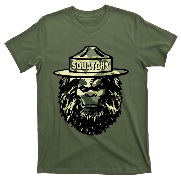 Squatchy Funny Camping Vintage Smokey The Bigfoot Bear Keep T-Shirt