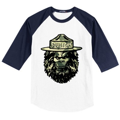 Squatchy Funny Camping Vintage Smokey The Bigfoot Bear Keep Baseball Sleeve Shirt