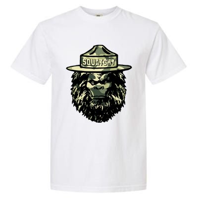 Squatchy Funny Camping Vintage Smokey The Bigfoot Bear Keep Garment-Dyed Heavyweight T-Shirt