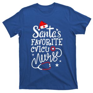 Santa's Favorite Cvicu Nurse Rn Merry Christmas Nurse Crew Gift T-Shirt