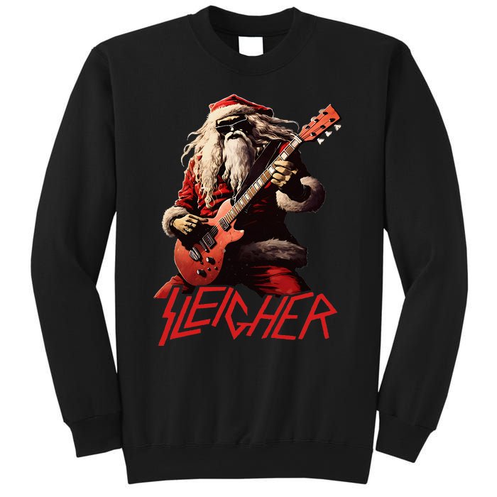 Sleigher Funny Christmas Heavy Metal Music Sweatshirt