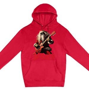 Sleigher Funny Christmas Heavy Metal Music Premium Pullover Hoodie