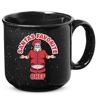 Santas Favorite Chef Funny Chef Gift 15oz Campfire Ceramic Mug