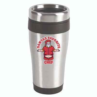 Santas Favorite Chef Funny Chef Gift 16oz Travel Tumbler