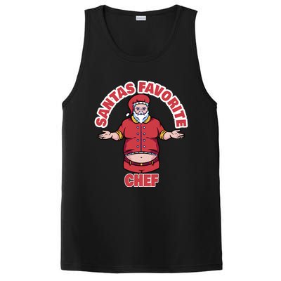 Santas Favorite Chef Funny Chef Gift PosiCharge Competitor Tank