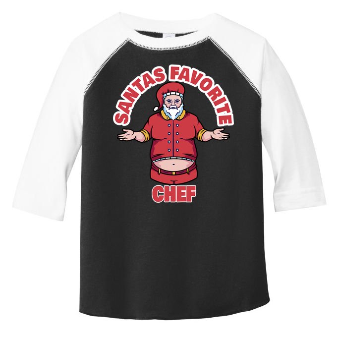 Santas Favorite Chef Funny Chef Gift Toddler Fine Jersey T-Shirt