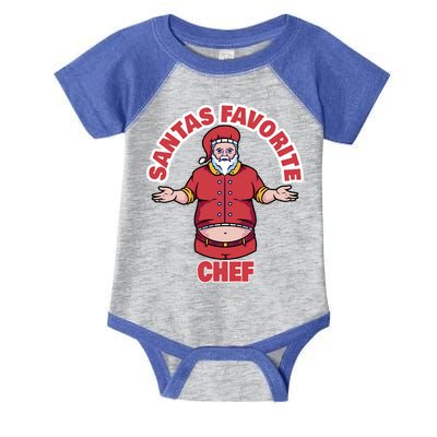 Santas Favorite Chef Funny Chef Gift Infant Baby Jersey Bodysuit